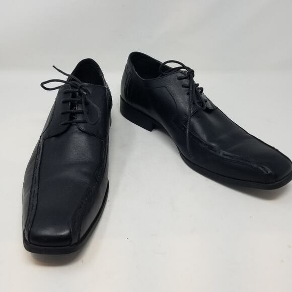 Steve Madden Men's Leather Black Trennt style Lace Up Dress Shoes Oxfords Size10 - Picture 5 of 14